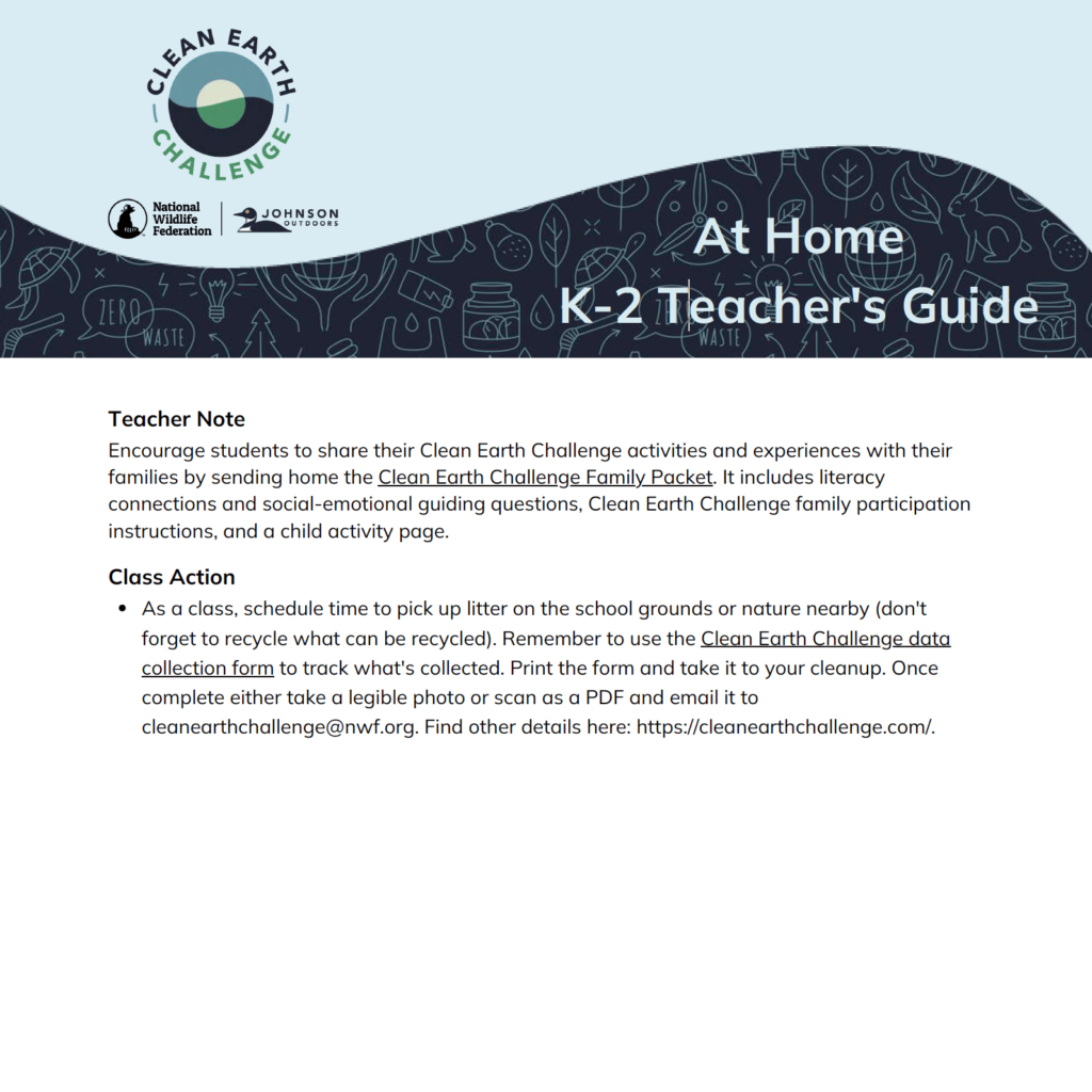 At Home K-2 Teacher's Guide